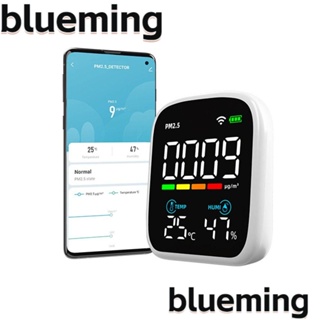 Blueming2 เครื่องตรวจจับคุณภาพอากาศ WiFi หน้าจอ LED PM2.5 เซนเซอร์อุณหภูมิความชื้นสูง 3-in-1 สีขาว สําหรับบ้าน สํานักงาน โรงเรียน