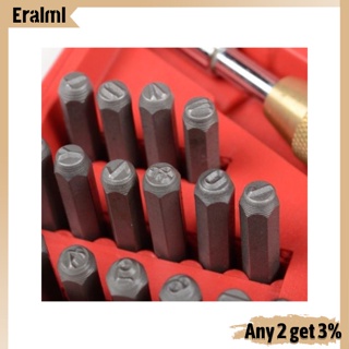 Eralml ชุดตัวปั้มโลหะอัตโนมัติ รูปตัวเลข และตัวอักษร 1/8 นิ้ว 38 ชิ้น