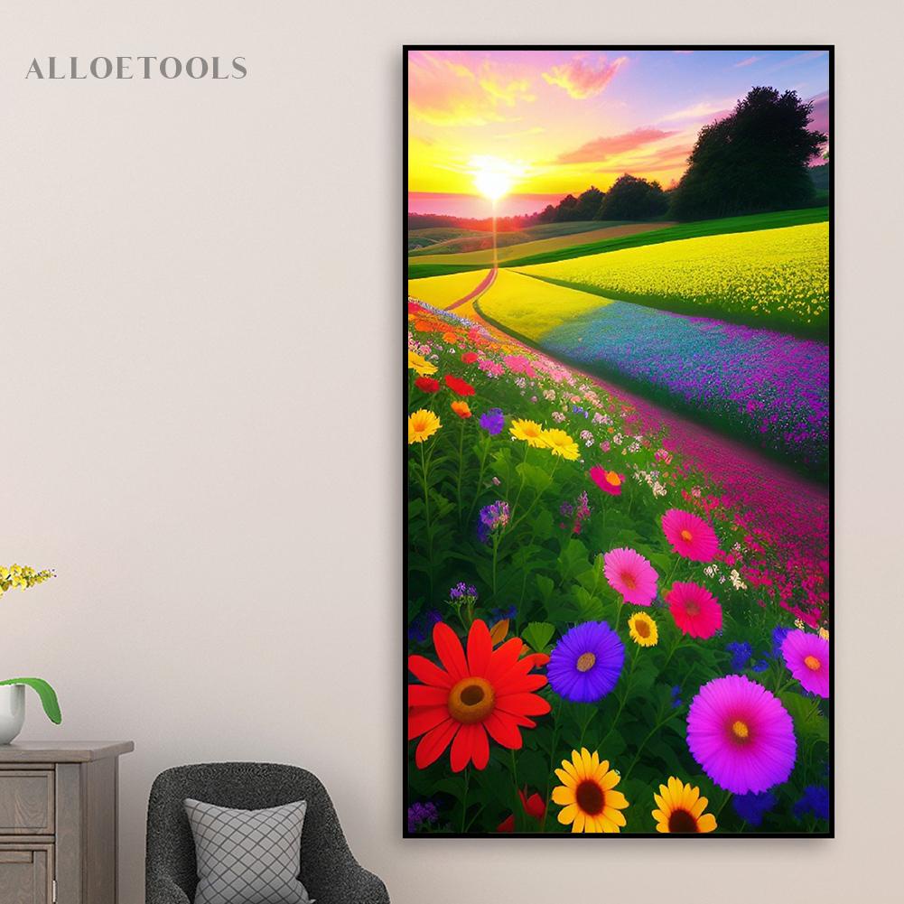 ชุดงานจิตรกรรมเม็ดบีด-ทรงเพชรกลม-5d-รูปดอกไม้-ขนาด-40x70-ซม-สําหรับตกแต่งบ้าน-diy-alloetools-th