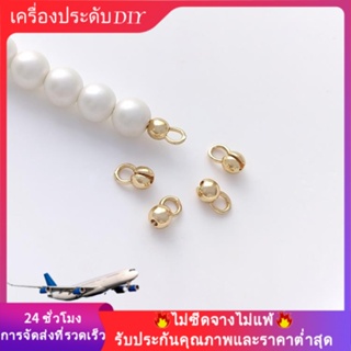 💖เครื่องประดับ diy อุปกรณ์เสริม💖บักเกิลลูกปัด ชุบทอง 14k อุปกรณ์เสริม สําหรับทําเครื่องประดับ สร้อยคอ สร้อยข้อมือ DIY[หัวเข็มขัดเชื่อมต่อ/สร้อยข้อมือ/สร้อยคอ/กําไลข้อมือ]