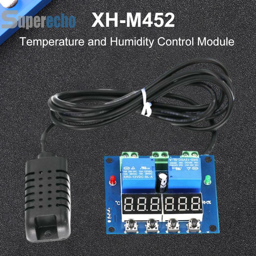 Xh-m452 บอร์ดควบคุมอุณหภูมิความชื้น DC 12V MAX 10A [superecho.th ...