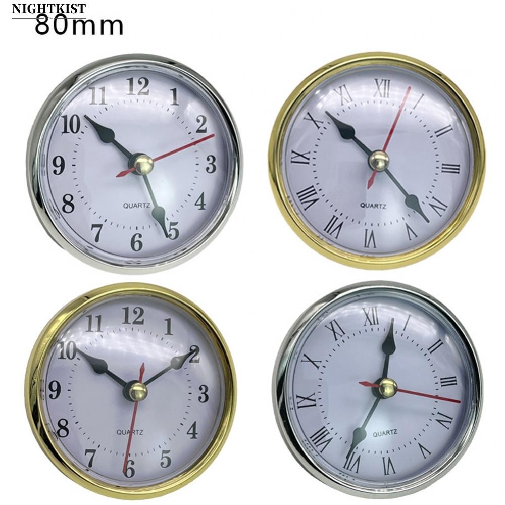80MM Diameter Quartz Clock Insert Roman/Arabic Numerals Simple ...