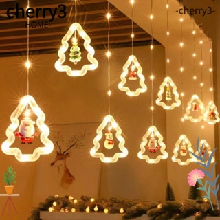 Cherry3 สายไฟหิ่งห้อย LED 10 ดวง รูปดาว 3 เมตร ชาร์จ USB สําหรับแขวนตกแต่งบ้าน หน้าต่าง วันคริสต์มาส