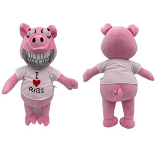 [TATA] ใหม่ ตุ๊กตาหมูตลก สีชมพูเข้ม