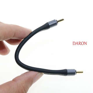 Daron สายชาร์จซิงค์วิดีโอ 4K USB-c 3.1 Gen 2 Ultra ยืดหยุ่น 13 ซม. USB-c เป็น USB-c ซิงค์ข้อมูลดิจิทัล Type-c
