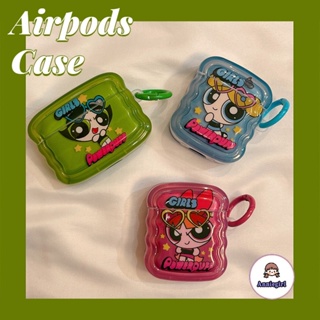 เคสหูฟังบลูทูธ แบบนิ่ม กันกระแทก ลายการ์ตูน Powerpuff Girls สําหรับ Airpods 1 2 3 Airpodspro 2