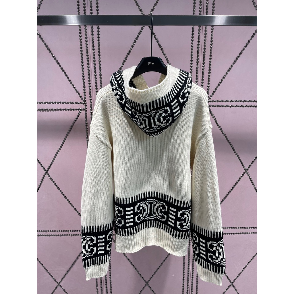 vqzz-cel-23-autumn-and-winter-new-arc-de-triomphe-hooded-pullover-knitted-top-womens-color-matching-design-fashion-knitwear