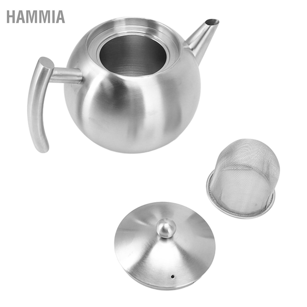 hammia-หม้อชาแบบพกพาพร้อมหน้าจอกรองกาต้มน้ำกาแฟทรงกลมสแตนเลสสำหรับต้มเบียร์ที่บ้าน