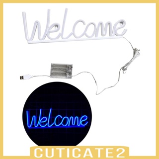 [Cuticate2] ป้ายไฟนีออน LED ต้อนรับ ต้อนรับ สําหรับตกแต่งปาร์ตี้ บาร์ บ้าน ห้องเล่นเกม
