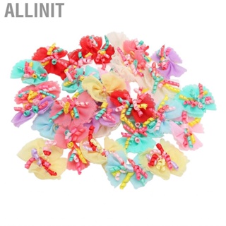 Allinit Dog Bows  Polyester Lace Cute Puppy Hair Attractive with Rubber Bands for Pets