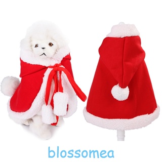 Blossomea เสื้อโค้ท ผ้ากํามะหยี่ ลายกวาง คริสต์มาส ให้ความอบอุ่น แฟชั่นฤดูหนาว สําหรับสัตว์เลี้ยง สุนัข แมว