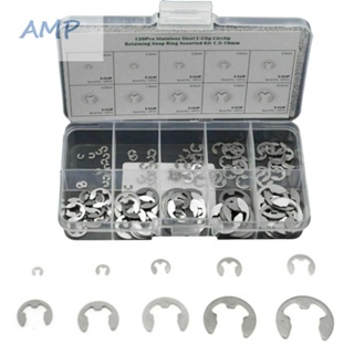 ⚡NEW 9⚡Premium Quality 120 Piece Stainless Steel E Clip Kit Corrosion and Oil Resistant