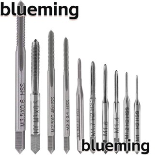Blueming2 มินิ 10 ชิ้น|ชุดดอกต๊าปไมโคร สกรู HSS M1-M3.5 สีเงิน สําหรับงานโลหะ