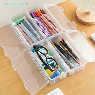 Buildvictor กล่องดินสอ PP แบบใส 1 ชิ้น สําหรับโรงเรียน