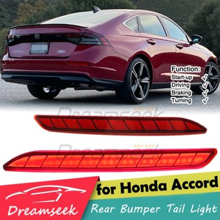 ไฟท้าย ไฟเบรก LED ไดนามิก เลนส์สีแดง สําหรับ Honda Accord 11th 2023+