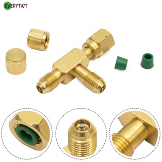 ⭐NEW ⭐T Type Adapter 1/4X1/4X1/4\" 1pc Add Gauge SAE Flare Solid Brass High Quality