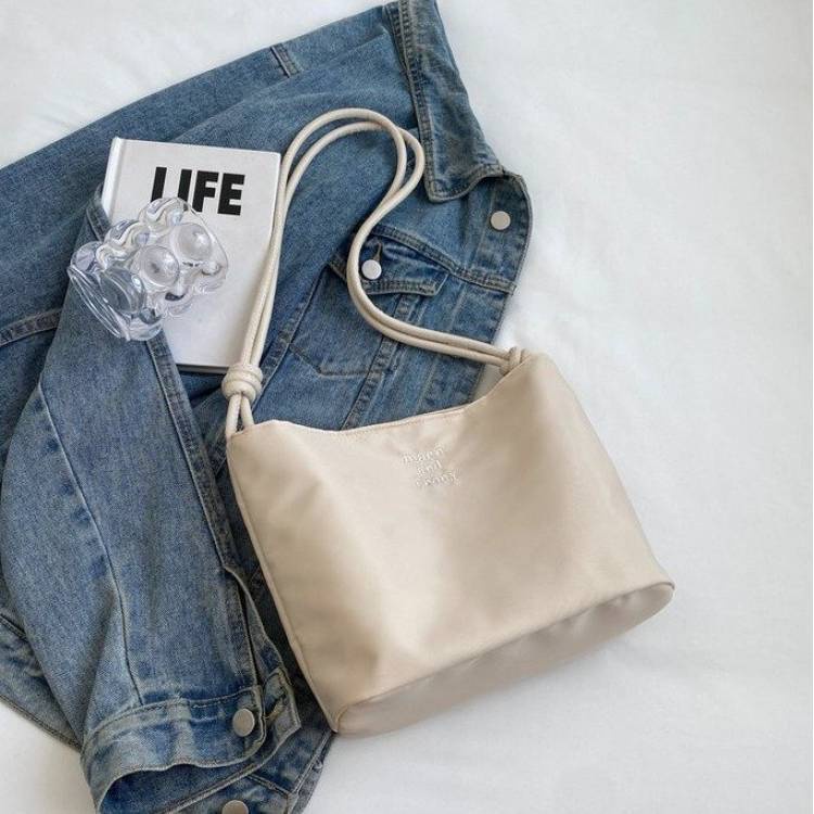 korean-handheld-nylon-cloth-bag-womens-2023-summer-fashion-embroidery-underarm-bag-one-shoulder-bucket-bag