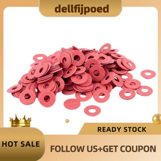 【dellfijpoed】แหวนรองฉนวนไฟเบอร์ สีแดง ขนาด 3x8x0.7 มม. 200 ชิ้น