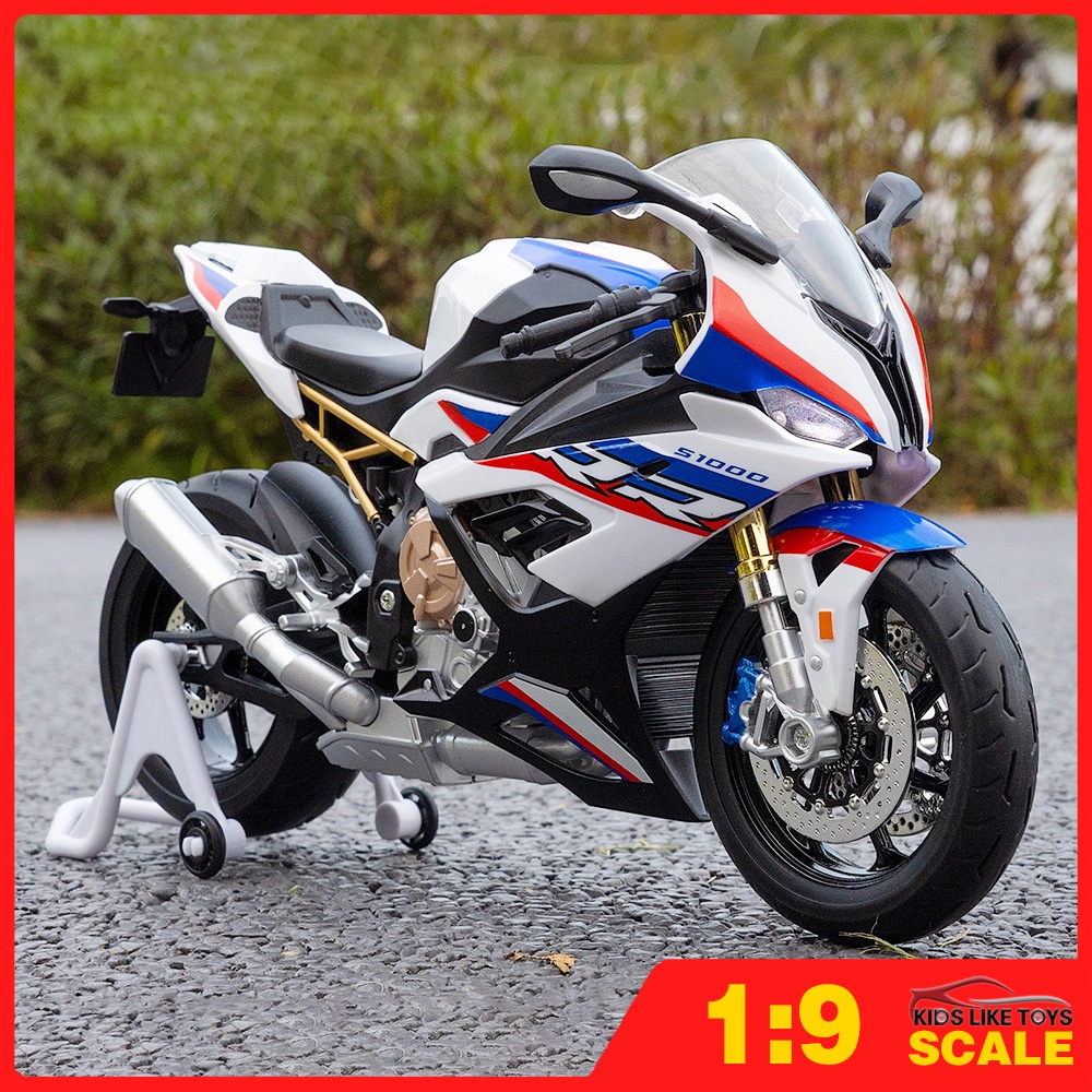 Klt โมเดลรถจักรยานยนต์จําลอง 1:9 BMW S1000RR ของเล่นสําหรับเด็กผู้ชาย ...