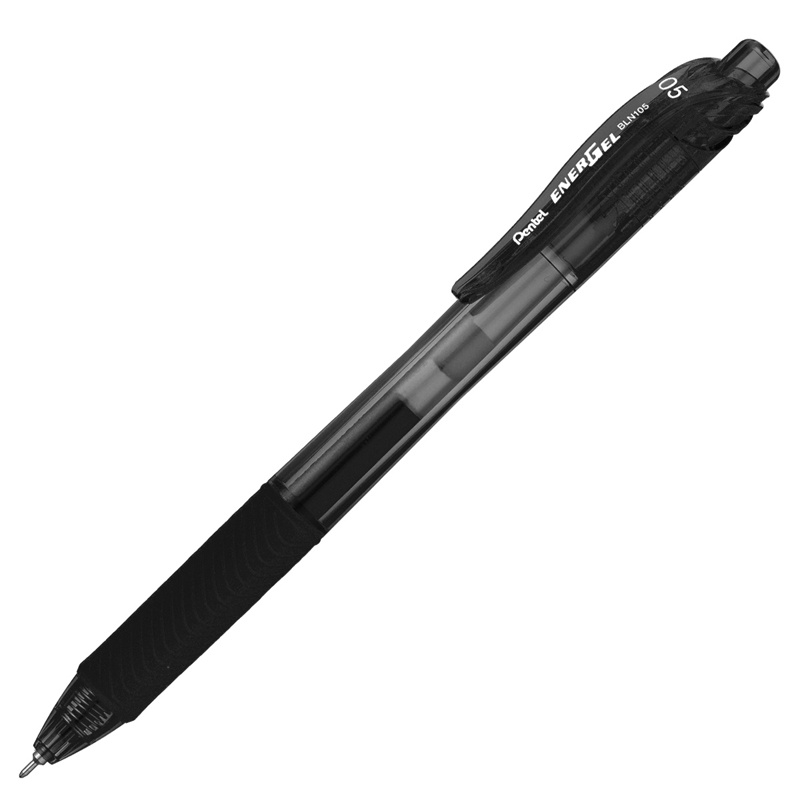 pentel-ปากกาหมึกเจลหัวเข็ม-แบบกด-รุ่นenergel-x-0-5-มม-สีดำ