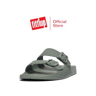 FITFLOP IQUSHION TWO-BAR BUCKLE SLIDES รองเท้าแตะผู้ชาย รุ่น GS9-A72 สี GREY