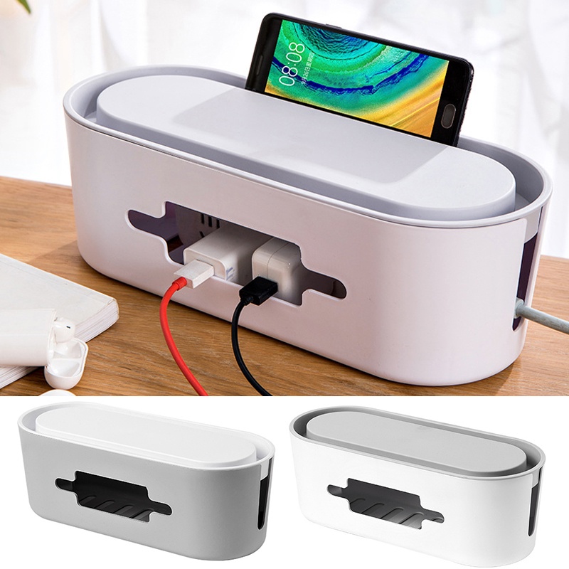 New Cable Power Management Storage Box Socket Wire Organiser Safety ...