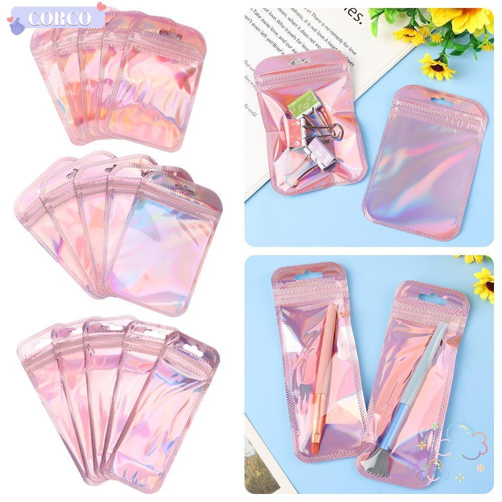 Corco 50 ชิ้น/ถุงถุงบรรจุภัณฑ์คุณภาพสูง Resealable Iridescent Zip ...