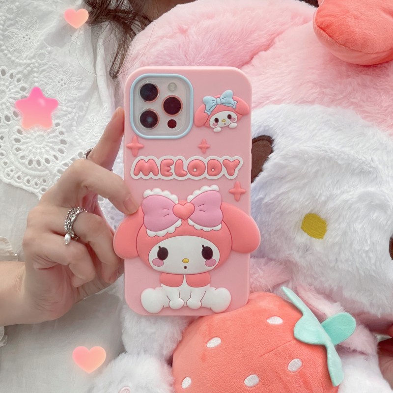 เคสโทรศัพท์มือถือ-ซิลิโคนนิ่ม-ลาย-sanrio-melody-สําหรับ-iphone-11-12-13-14-pro-max-14pro-13pro