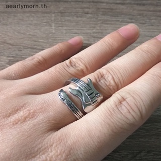 Aa แหวนแฟชั่น ลายกีตาร์ร็อค ฮิปฮอป เรโทร สร้างสรรค์ ของขวัญเครื่องประดับ สําหรับผู้ชาย และผู้หญิง TH