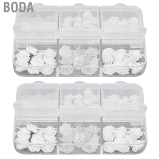 Boda Resin Nail Decoration  Portable White Delicate Charming Art Decorations Rhinestones for Schools