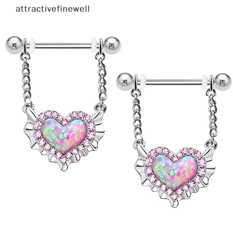 attractivefinewell-เครื่องประดับ-จิวจมูก-ปาก-กระดูก-จมูก-รูปหัวใจ-น่ารัก