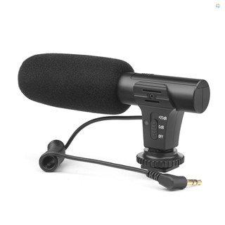 {Fsth} SHOOT XT-451 Portable Condenser Stereo Microphone Mic with 3.5mm Jack Hot Shoe Mount for Canon   Camera Camcorder DV Smartphone for Video Studio Recording Interview