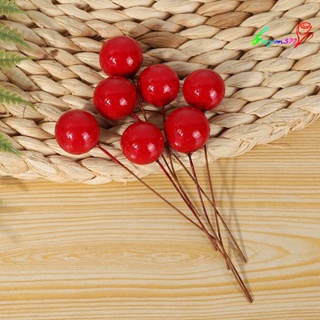 【AG】เบอร์รี่ผลไม้ สีแดง สําหรับตกแต่งสวน 100 ชิ้น ต่อถุง
