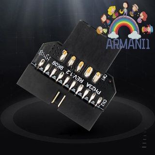 [armani1.th] อะแดปเตอร์ปลั๊กเชื่อมต่อ 9 Pin USB3.0 เป็น USB 2.0 สําหรับเมนบอร์ดแชสซี