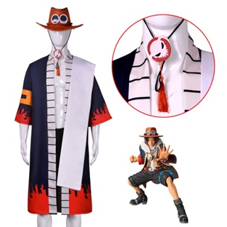 ชุดคอสเพลย์ อนิเมะ One Piece Ace Fire Fist Ace ชุดกิโมโน ชุดคริสต์มาส วันเกิด ปาร์ตี้ เสื้อผ้าคอสเพลย์ อุปกรณ์ประกอบฉาก