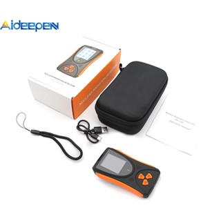 Aideepen เครื่องตรวจจับรังสีนิวเคลียร์ X-ray Beta Gamma Geiger พร้อมหน้าจอสี