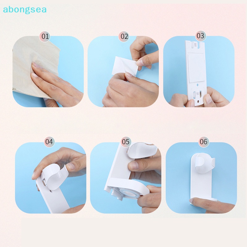 abongsea-ชั้นวางแปรงสีฟันไฟฟ้า-แบบติดผนังห้องน้ํา