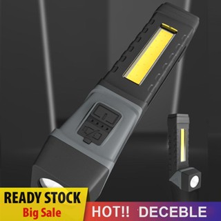 [Deceble.th] ไฟฉาย LED COB Type-C หมุนได้ ชาร์จ USB 800mAh IPX4 สําหรับเดินป่า