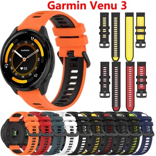 สายนาฬิกาข้อมือซิลิโคน ระบายอากาศ สําหรับ Garmin Venu 3 Quick 20 มม. 22 มม.