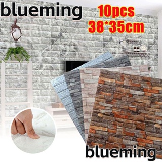Blueming2 สติกเกอร์โฟม กันน้ํา กันชน สามมิติ 38*35 ซม. DIY สําหรับติดตกแต่งผนัง 10 ชิ้น