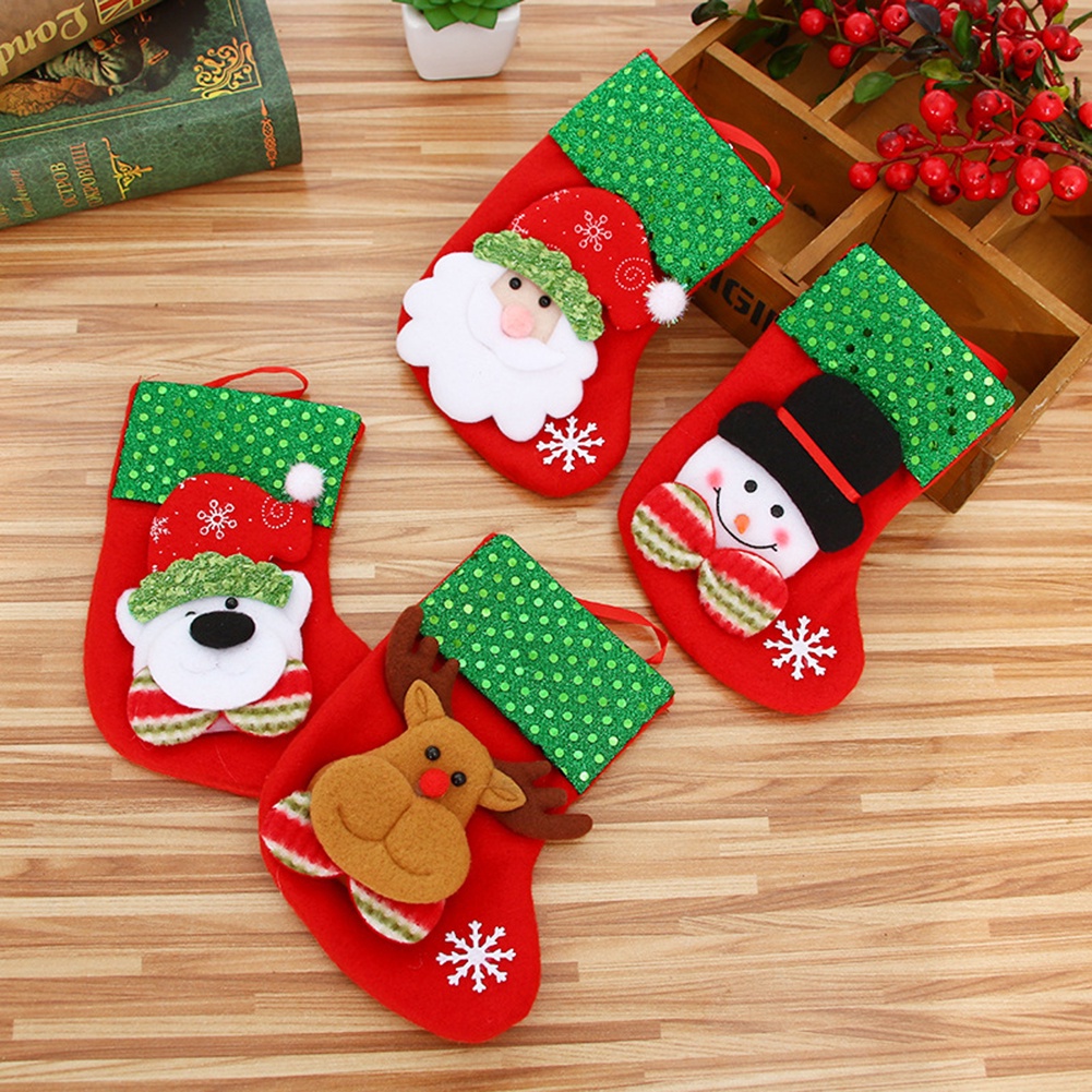 christmas-ถุงเท้าซานต้า-กวาง-สโนว์แมน-หมี-สําหรับแขวนตกแต่งต้นคริสต์มาส-ปาร์ตี้