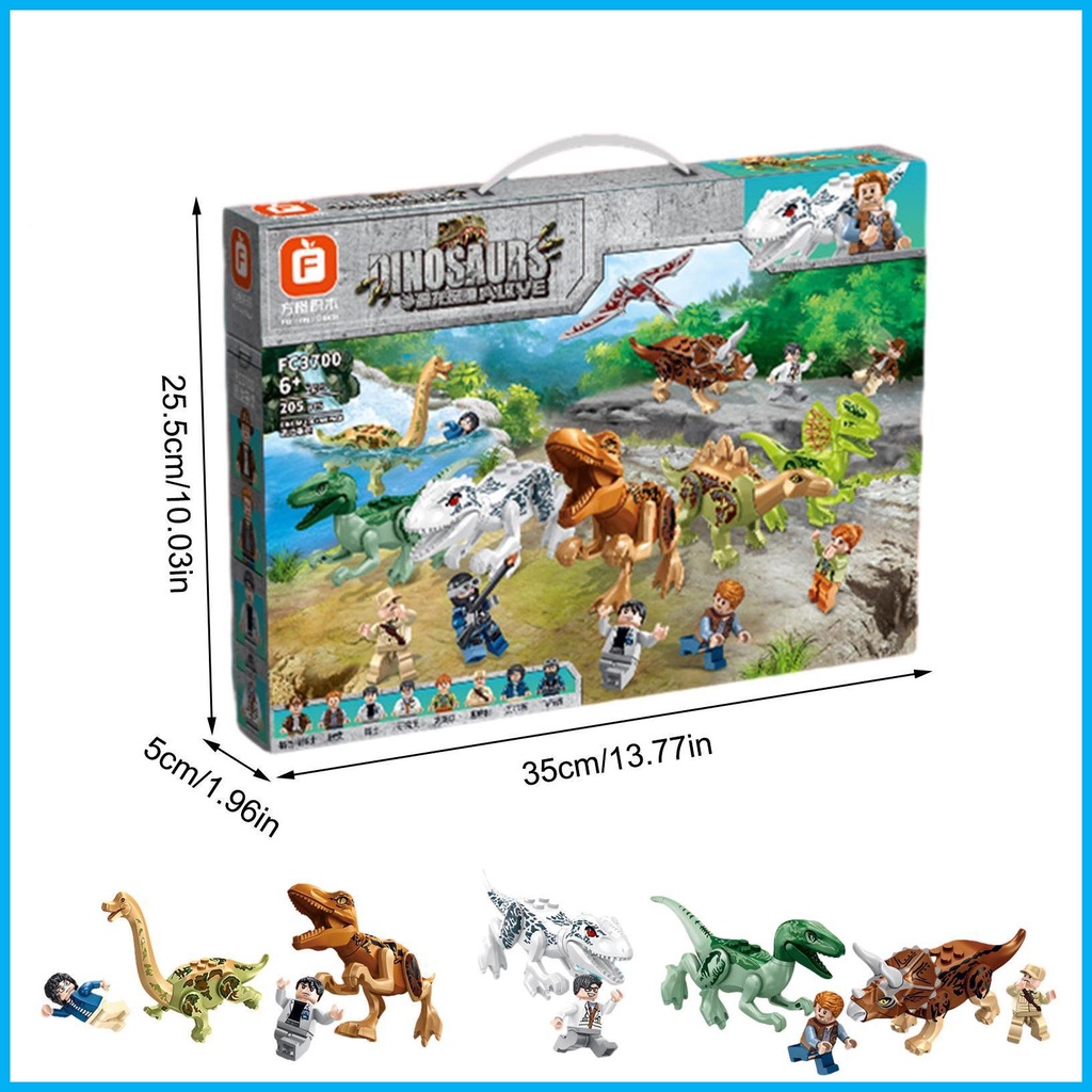 ของเล่นบล็อกตัวต่อไดโนเสาร์-tyrannosaurus-rex-triceratops-and-pterodactyl-เสริมพัฒนาการ-สําหรับเด็ก