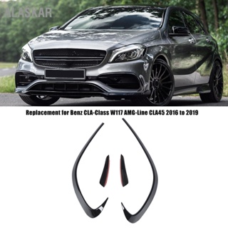 ALASKAR กันชนหน้ามีดลม กันชนหน้าปีกประเภทไฟตัดหมอกคิ้วลมมีดเปลี่ยนสำหรับBenz CLA-Class W117 AMG-Line CLA45