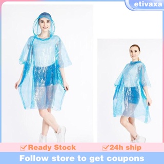 [Etivaxa] เสื้อกันฝน กันน้ํา แบบใช้แล้วทิ้ง สําหรับตกปลา ปีนเขากลางแจ้ง