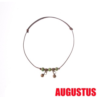 Augustus สร้อยข้อเท้าประดับลูกปัดเซรามิกสไตล์วินเทจหลากสีสําหรับผู้หญิง