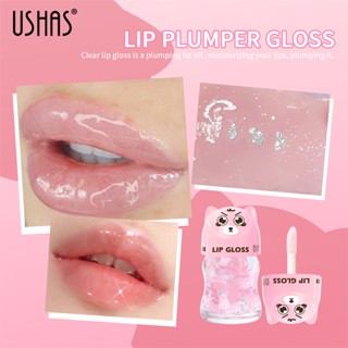 พร้อมสต็อก Ushas Lip Oil Fresh Fruit Lip Balm Long Lasting Moisturizing 