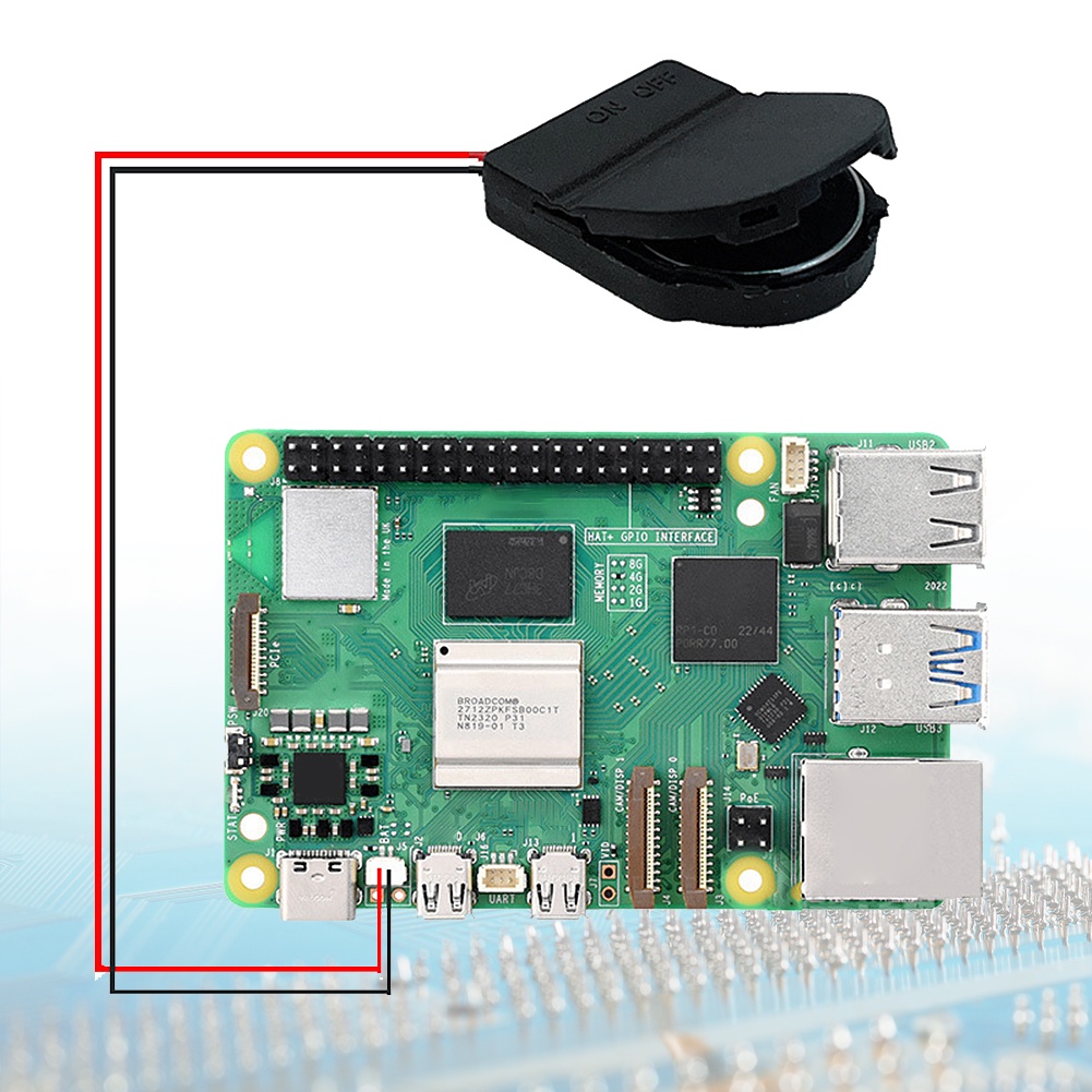 กล่องแบตเตอรี่นาฬิกาเรียลไทม์ สําหรับ Raspberry Pi 5 RTC RPI 5 Pi5 ...