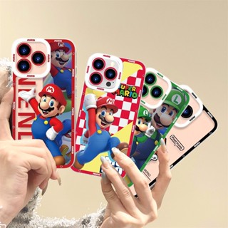 เกมการ์ตูนน่ารัก Super Mario Bros เคสโทรศัพท์มือถือแบบใส กันรอยเลนส์กล้อง สําหรับ VIVO Y16 Y35 Y19 Y5S V27E Y22 Y22S V25 V27 V23 V20 Pro V20SE V23E