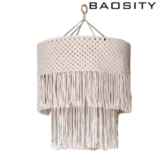 [Baosity] โคมไฟมาคราเม่ ถักมือ แต่งพู่ สไตล์โบโฮ สําหรับแขวนตกแต่งบ้าน โรงแรม