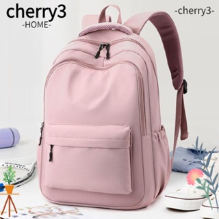 Cherry3 กระเป๋าเป้สะพายหลัง กระเป๋าเดินทาง อเนกประสงค์ น้ําหนักเบา จุของได้เยอะ สีพื้น แฟชั่นสําหรับสตรี วัยรุ่น